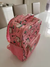 Mochila escolar para niñas, morral infantil de color rosa con estampado morado, bonito bolso escolar para guardería, impermeable, envío directo