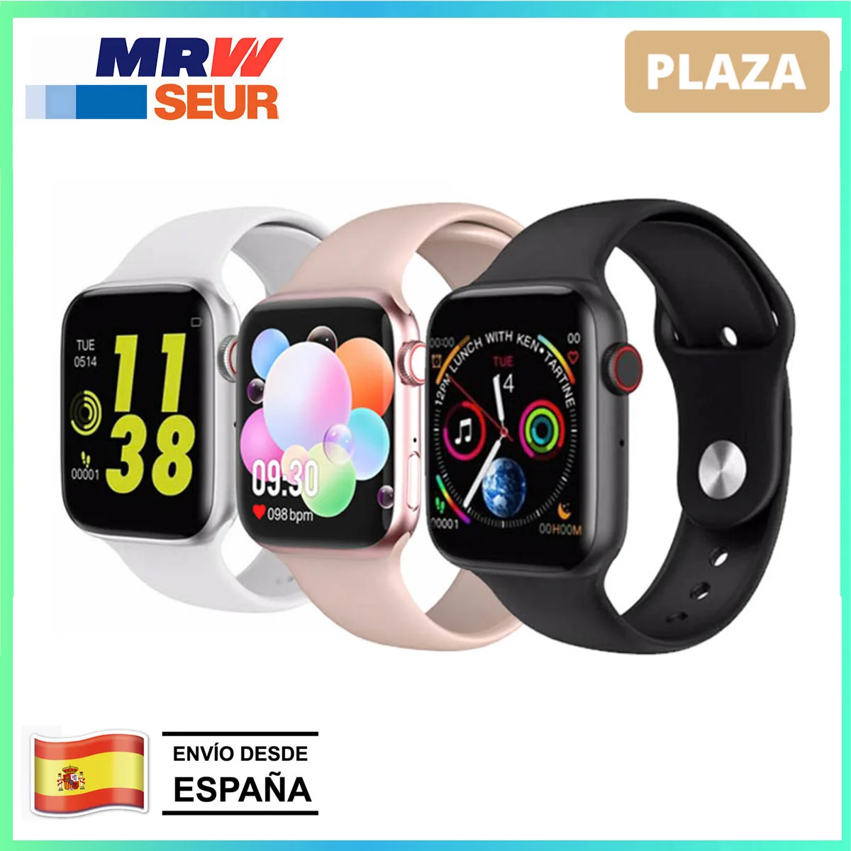 Reloj Inteligente SmartWatch Llamadas, Control del Ritmo Cardíaco y de la Presión Sanguínea, Rastreador de Fitness ​Envío Rápido