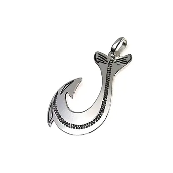 

Pendant Silver Law 40mm 925m. Fishhook Maori symbol [AA7858]