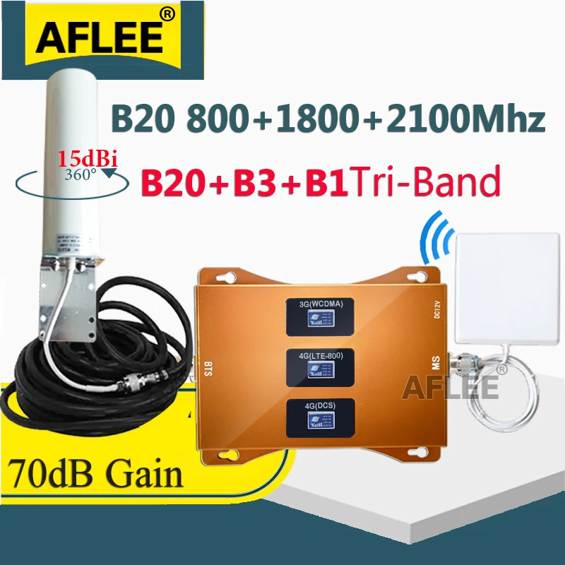 CellPhone 4G Signal Repeater LTE B20 800 1800 2100