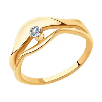 

Sokolov ring in Gold with Diamond, fashion jewelry, gold, 585, women's male