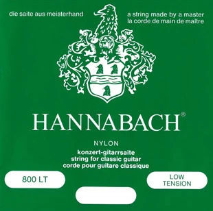 

800lt green silver plated string kit for classical guitar, nylon/silver plated hannabach