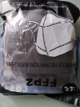 Mascarilla facial FFP2 KN95, Máscara protectora contra el polvo, filtración contra la gripe, color blanco y negro