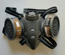 Respirador químico de Gas y polvo de media cara, mascarilla protectora de seguridad para el trabajo, filtros duales, pintura Industrial, Vapor orgánico