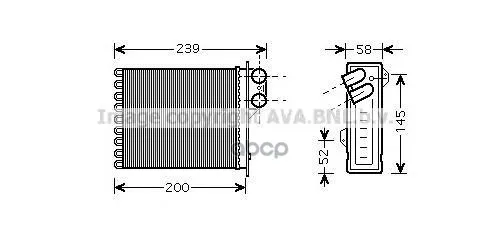 Радиатор Отопителя Renault Logan/Duster/Sandero 1.2-2.0/1.5d 04- Ava Rta6398 Ava арт. RTA6398