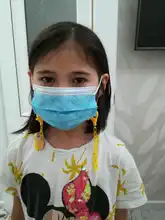 Mascarilla acrílica con forma de flor de Sol para niños, máscara antideslizante de doble uso, con cordón de extensión