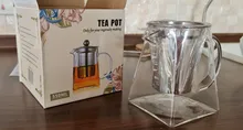 Glass Teapot Tea-Kettle INFUSER-FILTER Puer Flower Oolong Kung-Fu Heat-Resistant Stainless-Steel