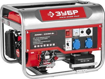 

Gasoline generator with electric starter 3500 W Zubr