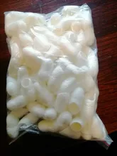 Bolas de gusano de seda para el cuidado de la piel, exfoliante blanqueador, eliminador de espinillas, capullos de seda Natural, 100 Uds.