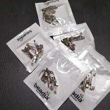 50 Uds. De pasadores de 15, 20, 25, 30, 35mm, 5 colores, Clip de broche Base de bloqueo seguro en blanco, Base del broche para joyería DIY