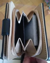 Cartera de moda para mujer, billetera corta, bolso de mano con huecos, monedero de cuero PU, tarjetero