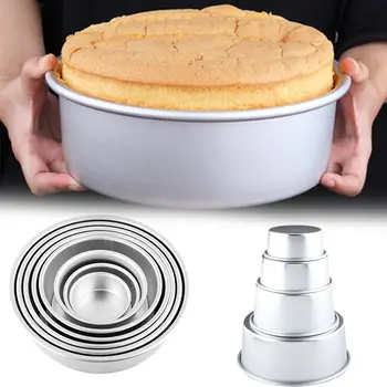 

2/5/6/8inches Bakeware Pan Cake Round Tray Baking Mold Non-Stick Mould Removable Mousse Chiffon Cake mold anodization cake pan