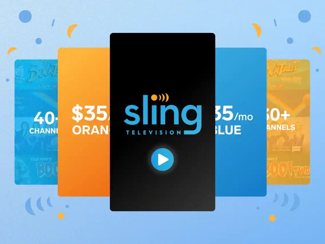 Gran oferta Sling Tv-cabestrillo azul y naranja Premium Shahid vip 0LdJlk7nYRn