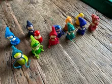 Muñecas de arcoíris de madera de ganchillo, en gorros para Pastel, bloques apilables, muñecas NATURALES DE MADERA EN sombrero tejido, juguete Montessori, 6/12 Uds.