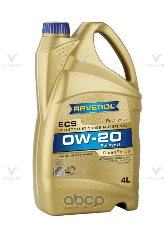 Моторное масло RAVENOL ECS EcoSynth SAE 0W-20( 4л) new