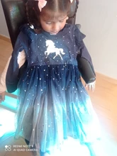 Vestidos de princesa para niñas VIKITA Vestidos de dibujos animados para niños Vestidos de otoño para niñas Vestidos de unicornios de manga larga