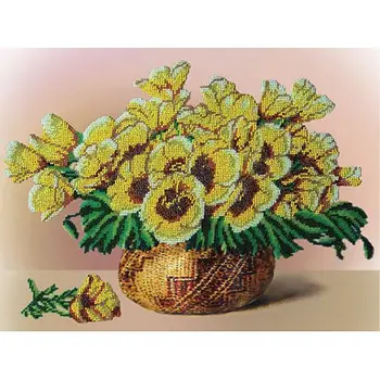 

B-0003 set for embroidery with beads 'azh' 'lutiki in a basket, 30*40 cm