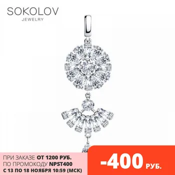 

SOKOLOV suspension of silver with fianitami, fashion jewelry, 925, women's/men's, male/female, women's male, pendants for neck women