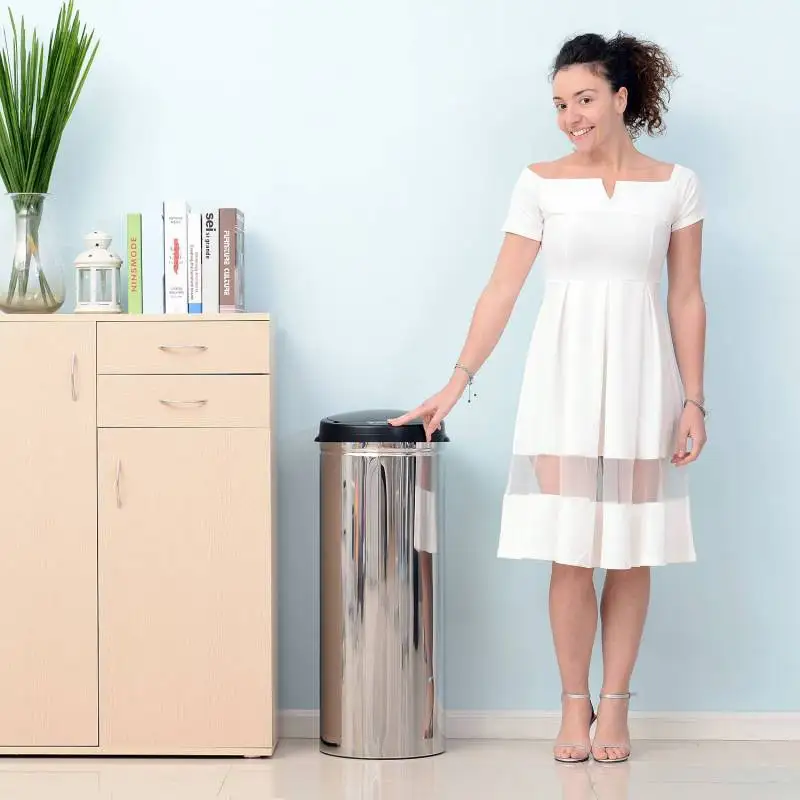 ^*Best Offers Trash Garbage Bucket 50L Motion Detector sensor Automatic Container Steel ^*Best Offers Trash Garbage Bucket 50L Motion Detector sensor Automatic Container Steel