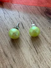 Pendientes de plata de ley 925 con perlas de agua dulce, 7-8mm, 1 par