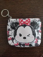 Disney-cartera con caricaturas para niños, monedero de Mickey Mouse, regalo para niña y niño, bolso de almacenamiento con llave colgante, Cartera de paquete para chico y Frozen