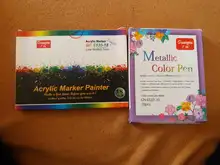 Rotuladores de pintura artísticas de acrílico, juego de piedra, vidrio, tela de Metal, arte, escuela, suministros para estudiantes para Artista