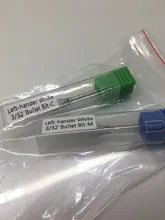 Broca de clavo de cerámica para zurdos, cortador de circonita blanca con forma de bala