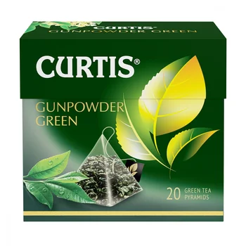 

Tea Curtis "Gunpowder Green", green with osmantus, 20 Pyramids