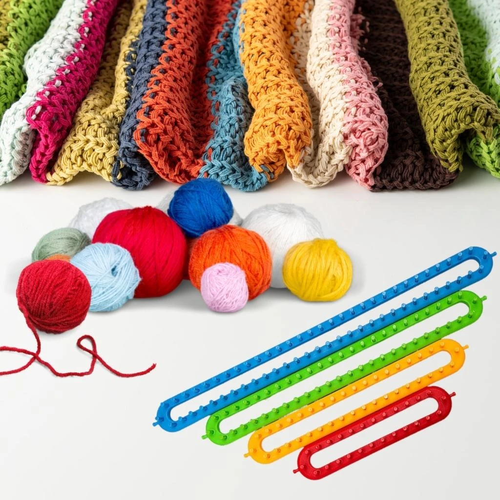 Juego de Telares para tejer bufandas, 1 unidad/4 piezas, de punto de hilo auténtico para bufanda, mantas, ganchillo, alfombras y telar para tejer| | - AliExpress