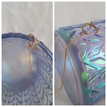 17KM-pendientes de borlas con Clip para mujer, aretes de línea larga dorados, Circonia cúbica, Cruz en la oreja, Clip, regalo de joyería 2021