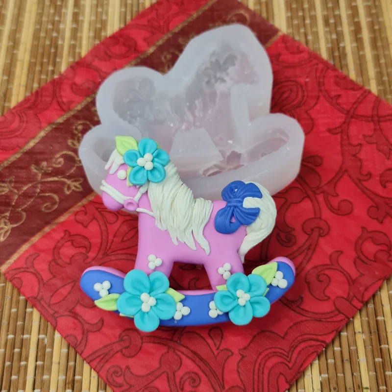 Silicone Mold For Chocolate, Caramel 802 "rocking Horse" For Lollipops Cake Decoration Ice