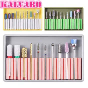 

10Pcs/Set Ceramic Electric Machine Drill Bits File Nail Art Polishing Grinding Carving Buffing Sanding Buffer Files Accessories