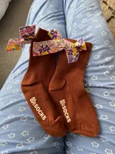 Calcetines acanalados con letras y estampado de flores para niñas, medias transpirables cálidas y antideslizantes para decoración de lazo, de 0 a 5 años