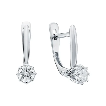 

Silver earrings with cubic zirconia sunlight sample 925