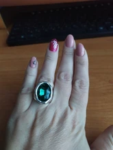 Anslow de joyería de moda de calidad superior Retro Oval grande anillo de dedo de cristal para las mujeres parejas de mujeres regalo de día de San Valentín LOW0041AR