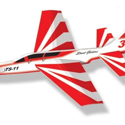 Самолет LYONAEEC Stunt Glider &quotTS-11 Iskra" (длина 215 мм размах крыльев 180 мм) #11003 Развлечения