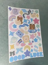 1 pieza de pegatinas de la serie Ribon Glossy momm, decoración de papel de álbum de recortes, suministros creativos de colegio estacionario tela