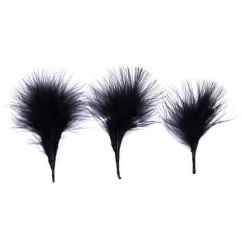

Ar201 decorative feather 5-10 cm, 25 PCs (h-80 Black)