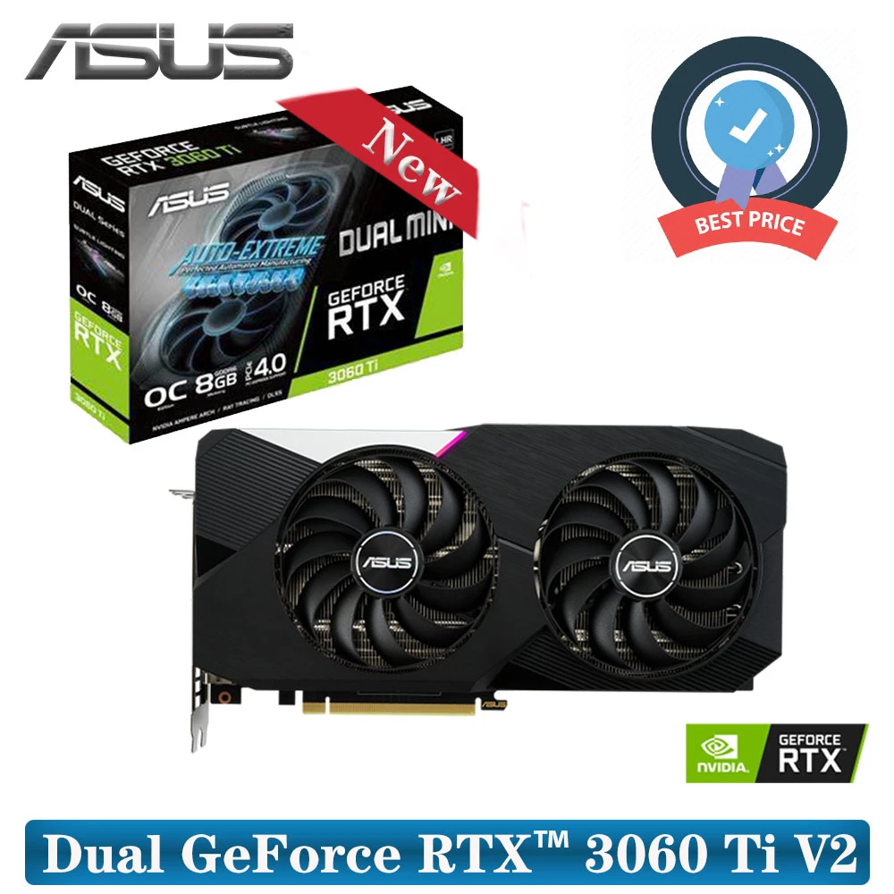 ASUS Dual GeForce RTX™ 3060 Ti V2 OC Edition 8GB GDDR6 Graphics RTX3060Ti  14000MHz PCI Express 4.0 HDMI rtx 3060 Video Card New| | - AliExpress