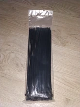 Brida de plástico autoblocante, cable de nailon, anillo de fijación, cremallera color negro, 5x300, 3x200 y 5x200, 100 unidades