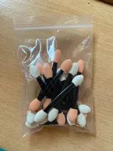 Esponja para uñas en polvo, 20 piezas de pinceles de doble cara, para sombras de ojos y maquillaje, 50 unidades
