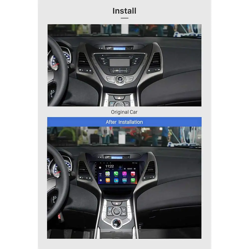 Lionet gps навигация для автомобиля hyundai Elantra 9 дюймов RH2012X