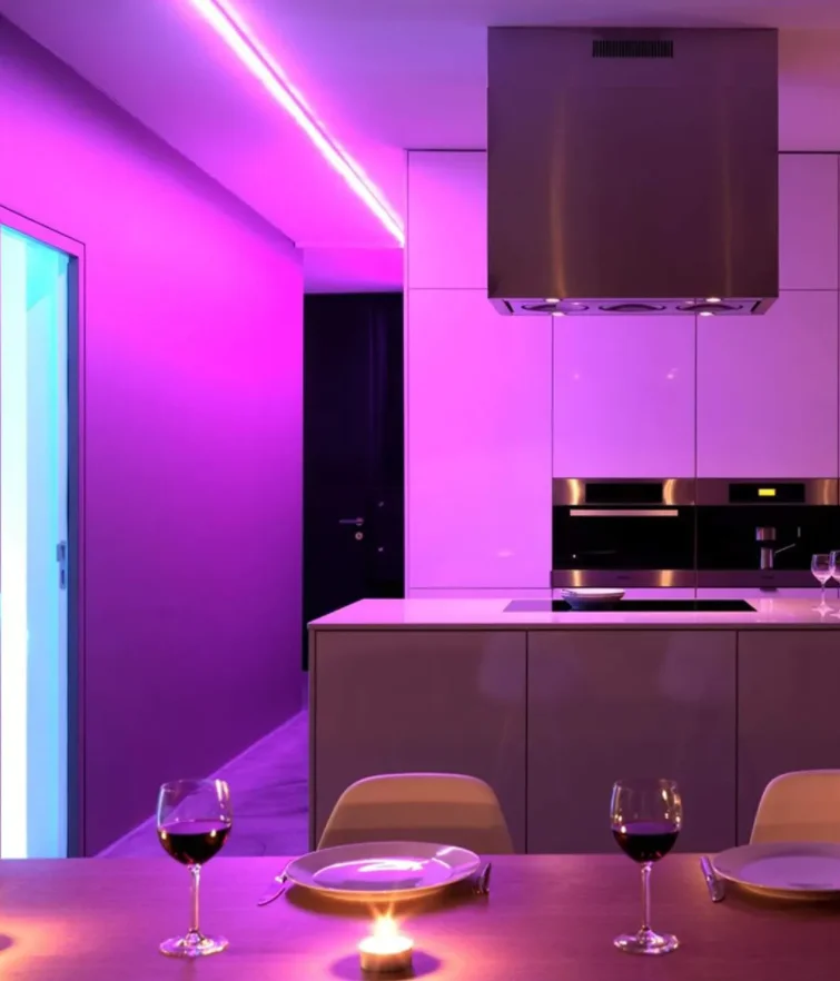 LED strip RGB 5 m backlight with remote with dimmer