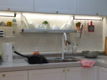 Kitchen Faucet Pull-Out-Sensor Touch Double-Water-Mixer Installat Black Hot-And-Cold-Waterdeck