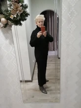 Women Tracksuit Pants Pullovers Sweater-Set Spring Wide-Legs Warm Turtleneck Autumn JXMYY