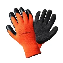 Перчатки утепленные с двухслойным латексным покрытием ладони AIRLINE AWG-W-05