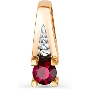 

Alcor pendant with 1 ruby in red gold