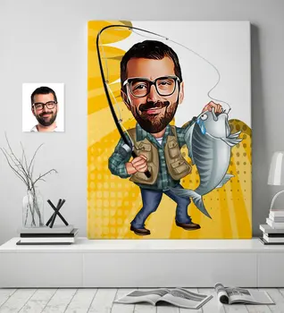 

Personalized Men Turtleneck Cartoon Canvas Table (70x100 cm.) 1