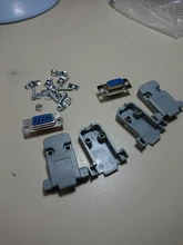 Juego de 2 conectores de puerto Serial RS232, carcasa de Enchufe macho hembra DB9, Conector de clavija de plástico de 9 pines, adaptador de toma COM, nuevo