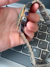 Reloj de cuarzo deportivo para hombre, cronógrafo de pulsera de acero inoxidable, resistente al agua, color verde, Masculino